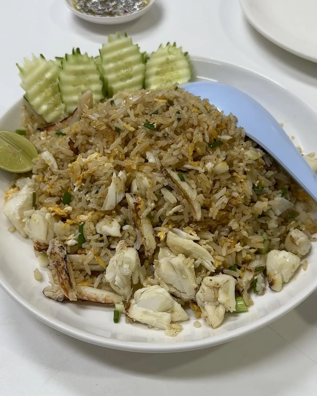 Crab fried rice at Nhong Rim Klong in Bangkok